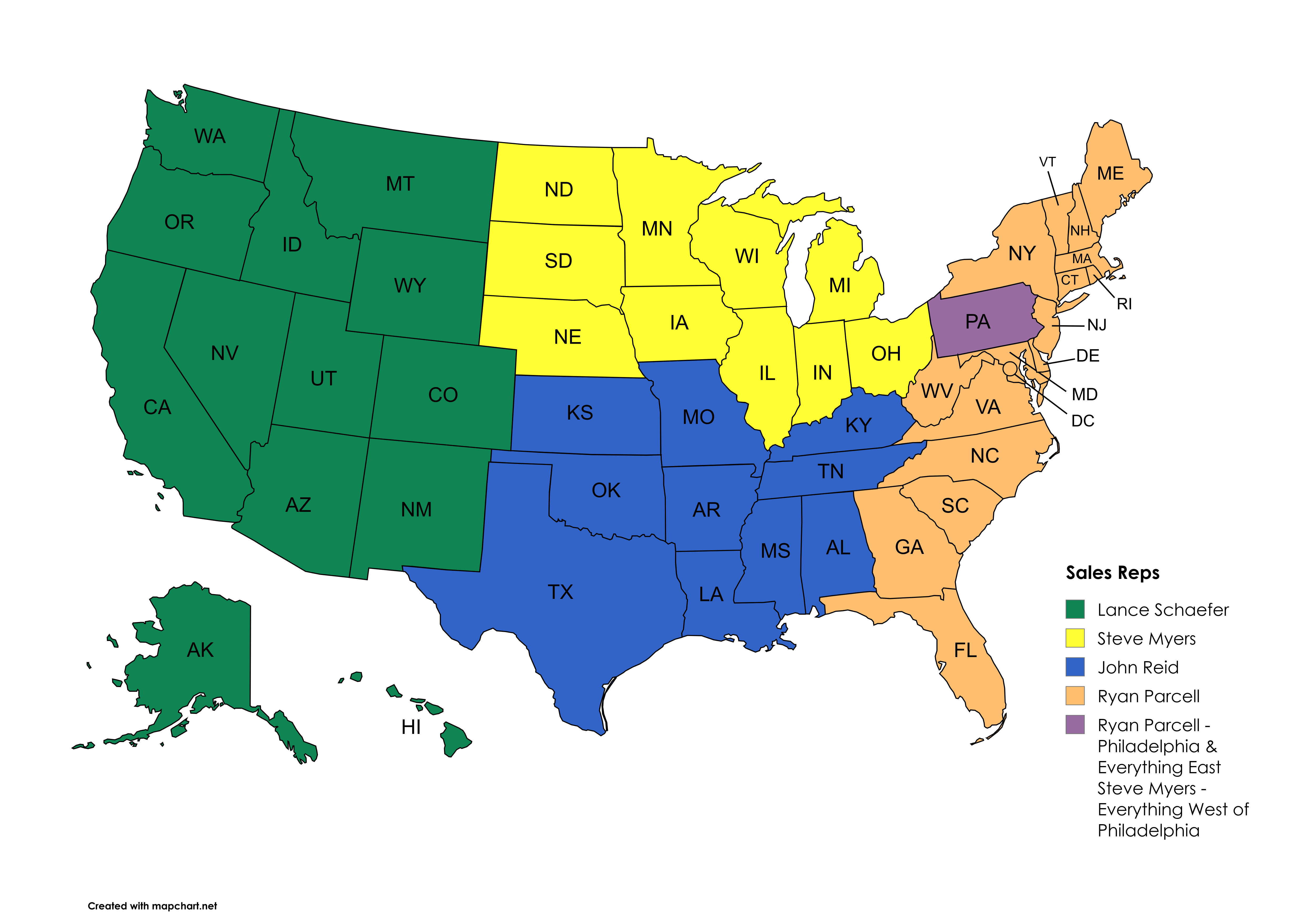 Sales Representative Map